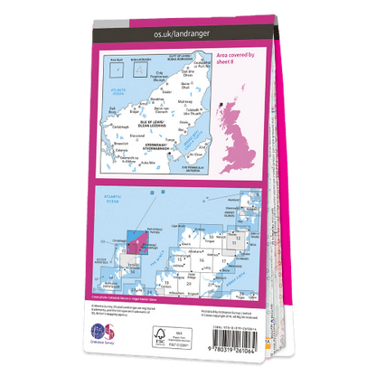 OS Landranger - 008 - Stornaway & North Lewis area