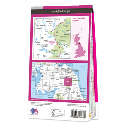 OS Landranger - 080 - Cheviot Hills & Kielder Water