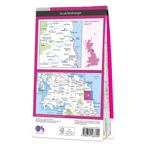 OS Landranger - 081 - Alnwick & Morpeth, Rothbury & Amble