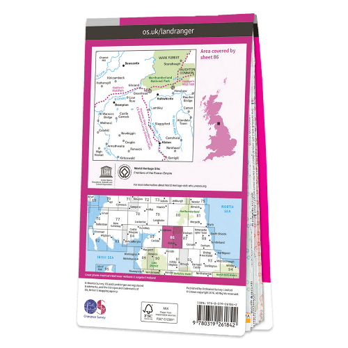 OS Landranger - 086 - Haltwhistle & Brampton, Bewcastle & Alston