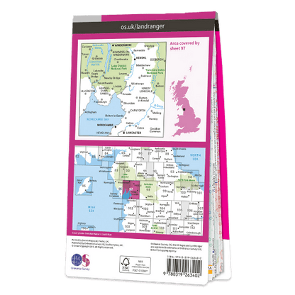 OS Landranger - 097 - Kendal, Morecambe, Windermere & Lancaster