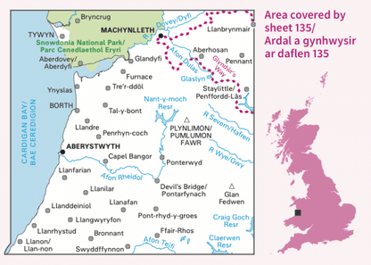 OS Landranger - 135 - Aberystwyth & Machynlleth