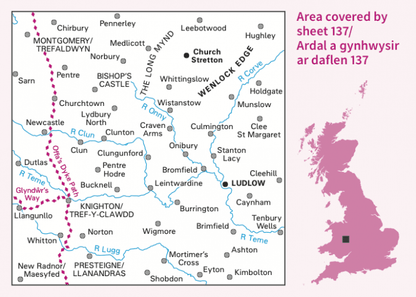 OS Landranger - 137 - Ludlow & Church Stretton, Wenlock Edge