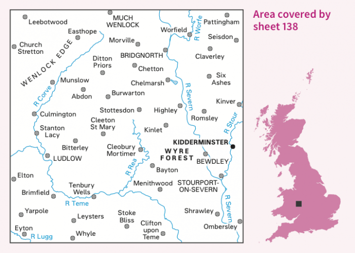 OS Landranger - 138 - Kidderminster & Wyre Forest