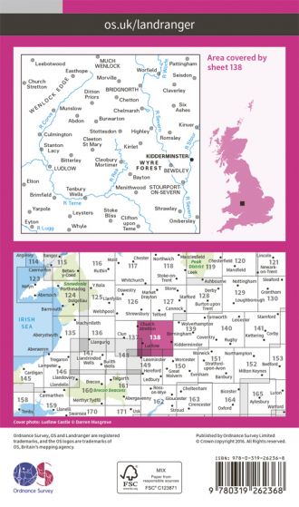 OS Landranger - 138 - Kidderminster & Wyre Forest