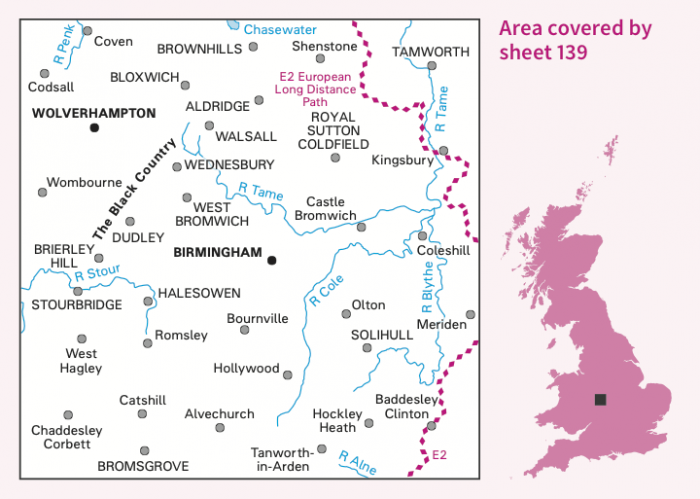 OS Landranger - 139 - Birmingham & Wolverhampton