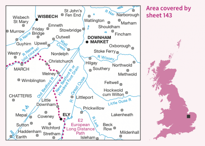 OS Landranger - 143 - Ely & Wisbech, Downham Market