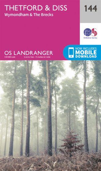 OS Landranger - 144 - Thetford & Diss, Breckland & Wymondham