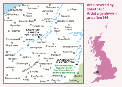 OS Landranger - 146 - Lampeter & Llandovery