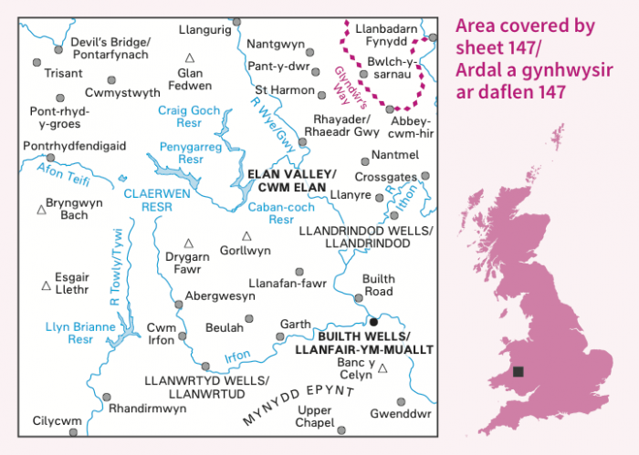 OS Landranger - 147 - Elan Valley & Builth Wells