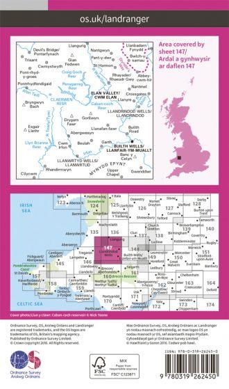 OS Landranger - 147 - Elan Valley & Builth Wells