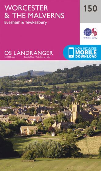 OS Landranger - 150 - Worcester & The Malverns, Evesham & Tewkesbury