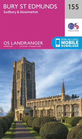 OS Landranger - 155 - Bury St Edmunds, Sudbury & Stowmarket