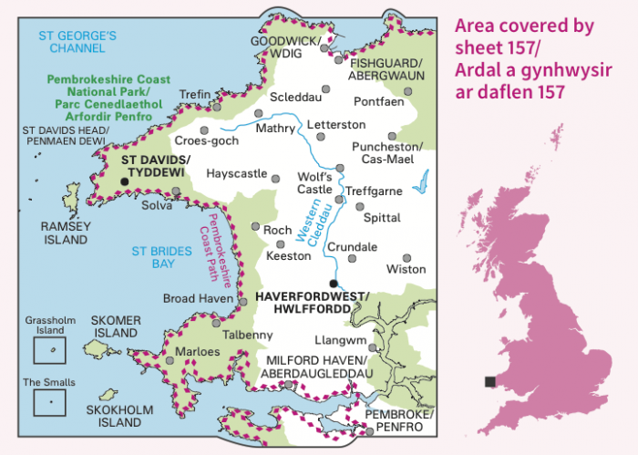 OS Landranger - 157 - St David's & Haverfordwest