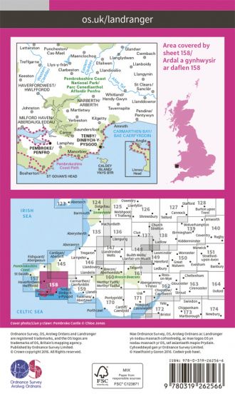 OS Landranger - 158 - Tenby & Pembroke