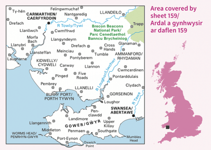 OS Landranger - 159 - Swansea & Gower