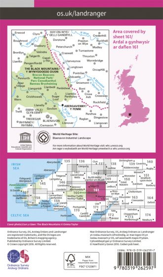 OS Landranger - 161 - The Black Mountains