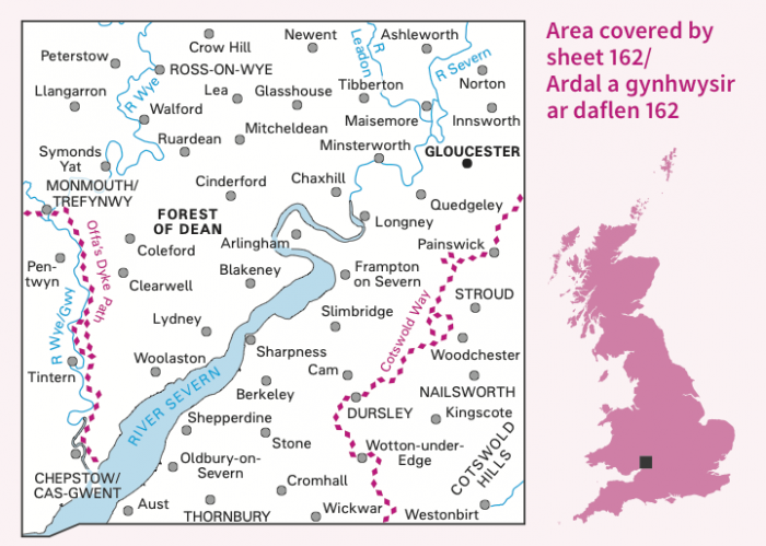 OS Landranger - 162 - Gloucester & Forest of Dean