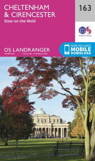 OS Landranger - 163 - Cheltenham & Cirencester, Stow-on-the-Wold