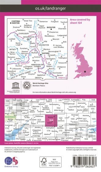 OS Landranger - 164 - Oxford, Chipping Norton & Bicester