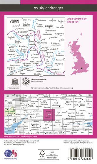 OS Landranger - 164 - Oxford, Chipping Norton & Bicester