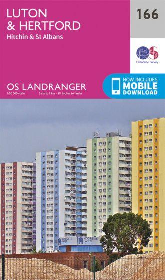 OS Landranger - 166 - Luton, Hertford, Hitchin & St Albans