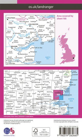 OS Landranger - 168 - Colchester, Halstead & Maldon