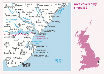 OS Landranger - 169 - Ipswich, The Naze & Calcton-on-Sea