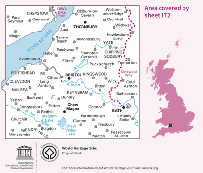 OS Landranger -172 - Bristol & Bath, Thornbury & Chew Magna