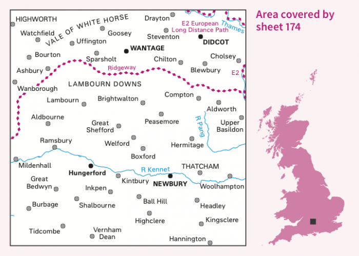 OS Landranger - 174 - Newbury & Wantage, Hungerford & Didcot