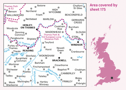 OS Landranger - 175 - Reading, Windsor, Henley-on-Thames & Bracknel