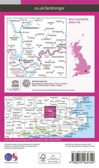 OS Landranger - 176 - West London, Rickmansworth & Staines