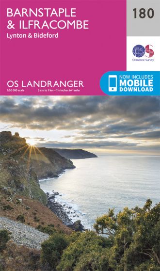 OS Landranger - 180 - Barnstaple & Ilfracombe, Lynton & Bideford