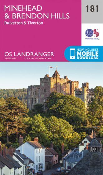 OS Landranger - 181 - Minehead & Brendon Hills, Dulverton & Tiverton