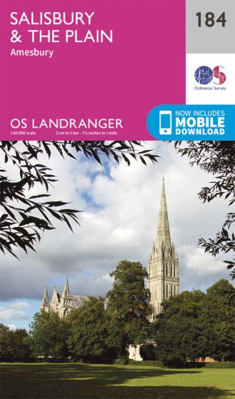OS Landranger - 184 - Salisbury & The Plain Amesbury