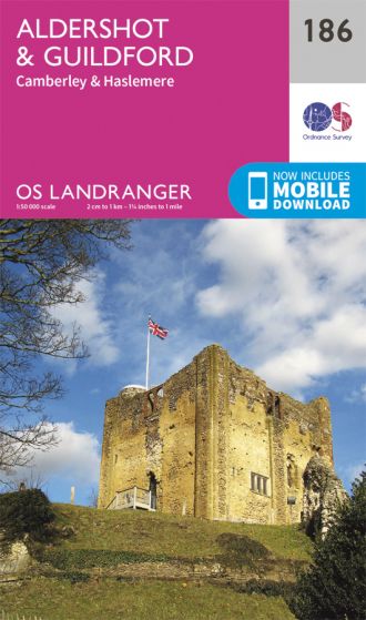 OS Landranger - 186 - Aldershot & Guildford, Camberley & Haslemere