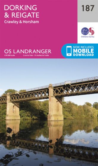 OS Landranger - 187 - Dorking, Reigate & Crawley