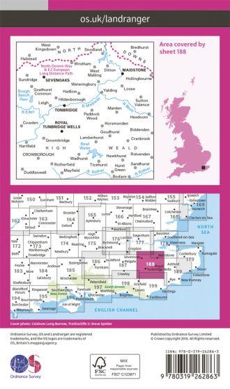 OS Landranger - 188 - Maidstone & Royal Tunbridge Wells