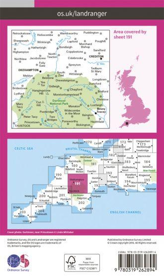 OS Landranger - 191 - Okehampton & North Dartmoor