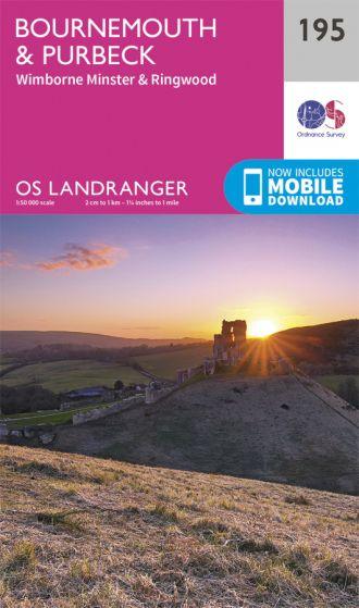 OS Landranger - 195 - Bournemouth & Purbeck, Wimborne Minster & Ringwood