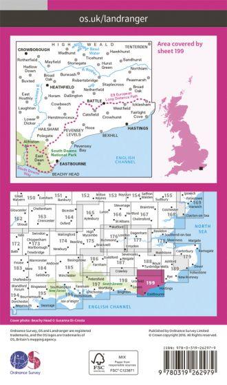 OS Landranger - 199 - Eastbourne & Hastings, Battle & Heathfield