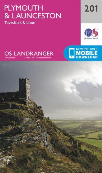 OS Landranger - 201 - Plymouth & Launceston, Tavistock & Looe