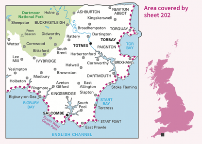 OS Landranger - 202 - Torbay & South Dartmoor, Totnes & Salcombe