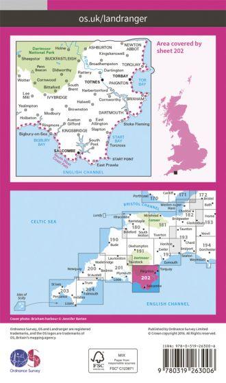 OS Landranger - 202 - Torbay & South Dartmoor, Totnes & Salcombe