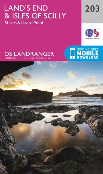 OS Landranger - 203 - Land's End & Isles of Scilly, St Ives & Lizard Point
