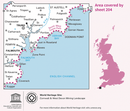 OS Landranger - 204 - Truro & Falmouth, Roseland Peninsula