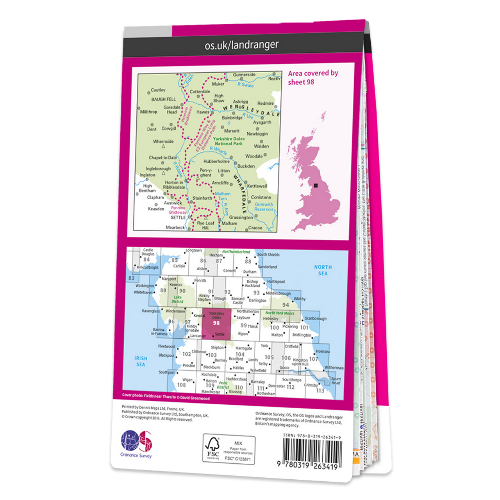 OS Landranger - 098 - Wensleydale & Upper Wharfedale