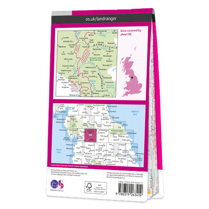 OS Landranger - 098 - Wensleydale & Upper Wharfedale