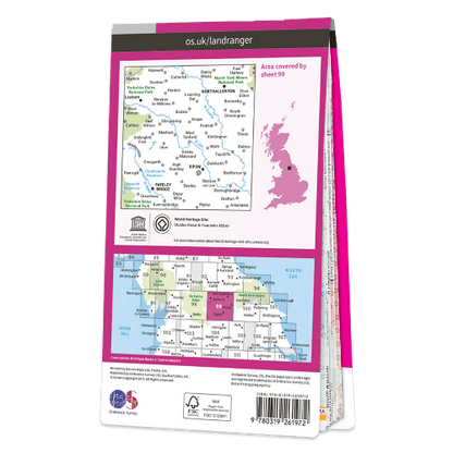 OS Landranger - 099 - Northallerton & Ripon, Pateley Bridge & Leyburn