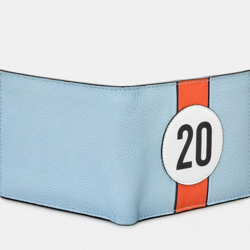 No 20 Blue Racing Stripe Wallet